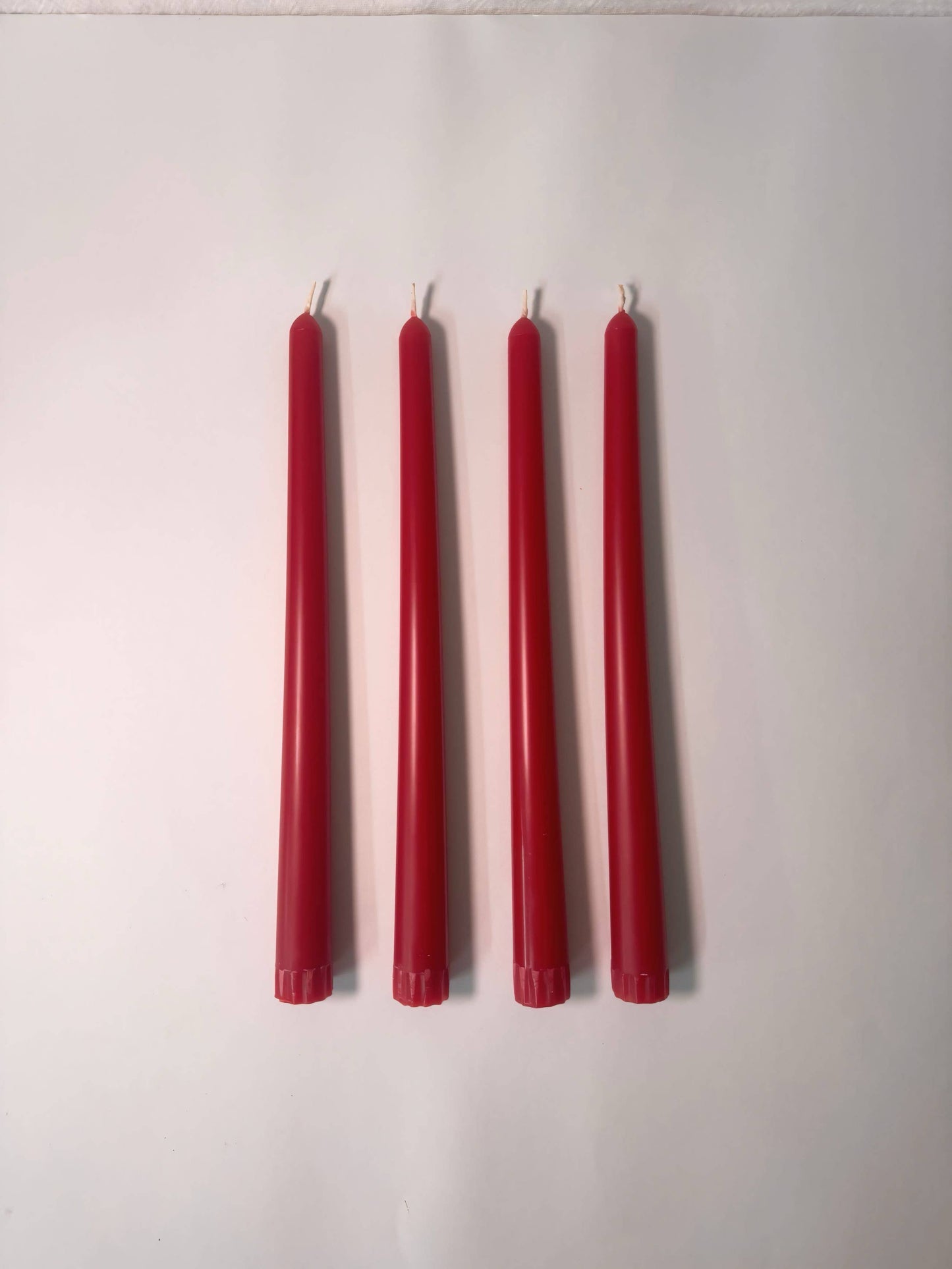 Coloured Beeswax Taper Candle | Ruby Red | 25cm