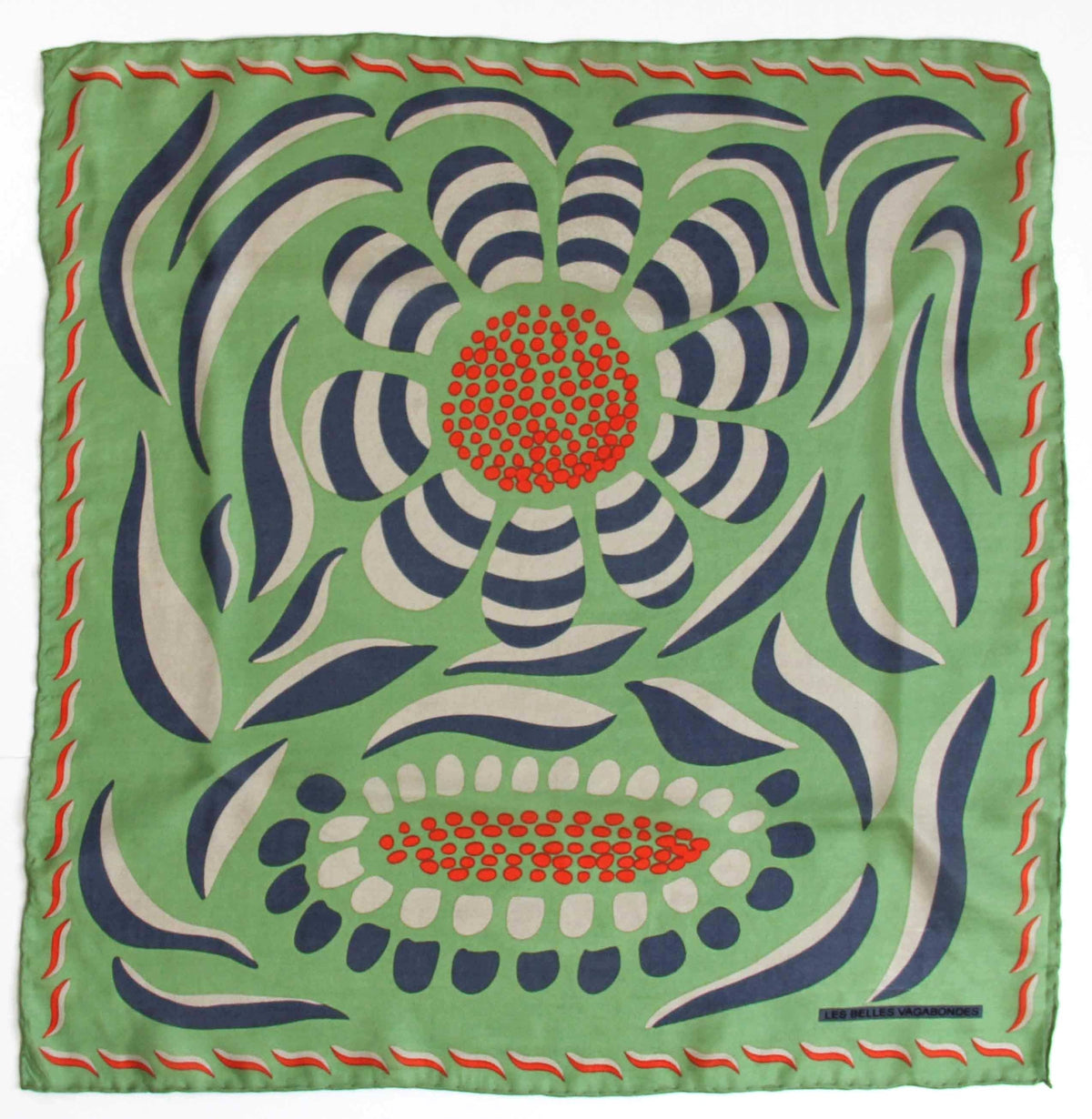 Square Silk Scarf - Forget-me-not Khaki
