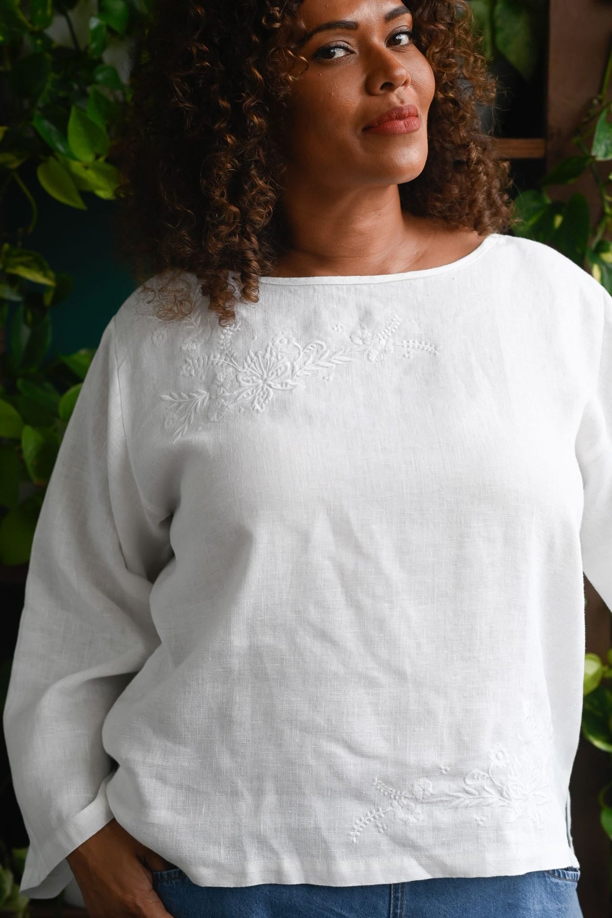 Lazybones Annie Top - Warm White