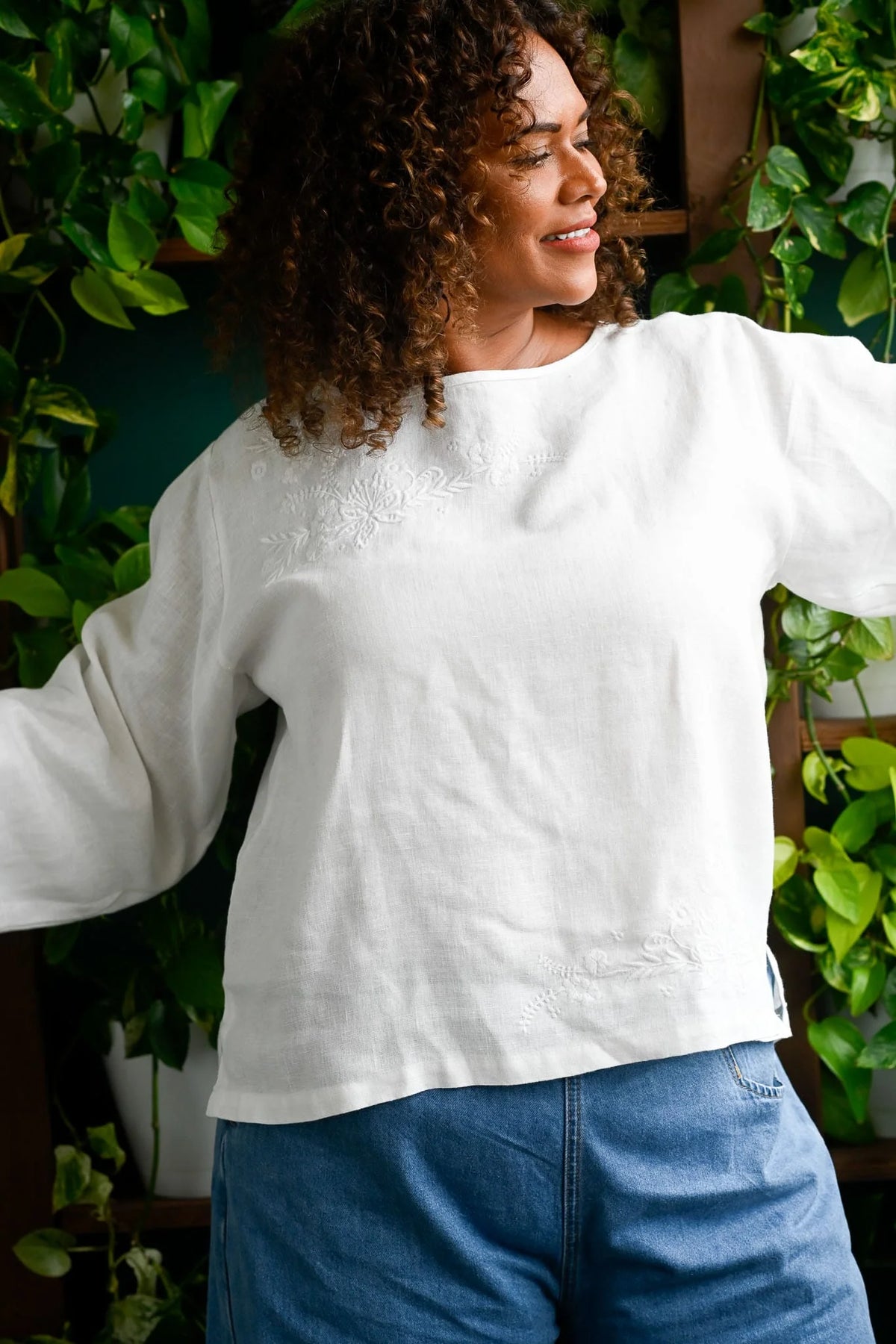 Lazybones Annie Top - Warm White