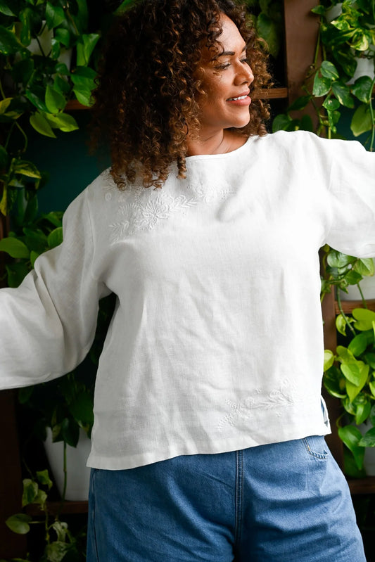 Lazybones Annie Top - Warm White