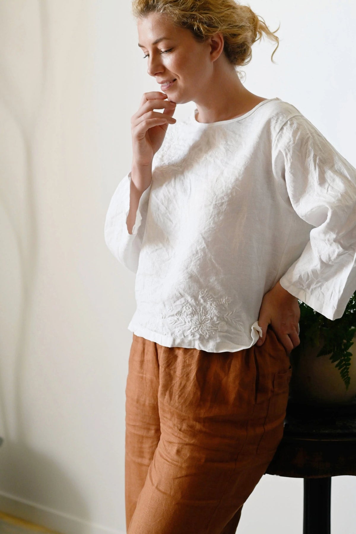 Lazybones Annie Top - Warm White