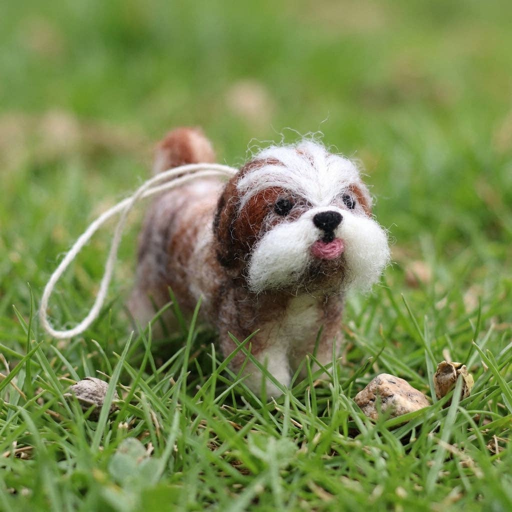 Handmade Felt Shih Tzu  Ornament
