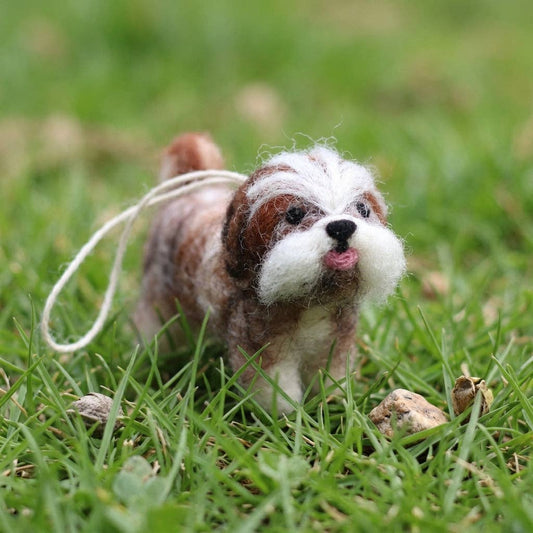 Handmade Felt Shih Tzu  Ornament