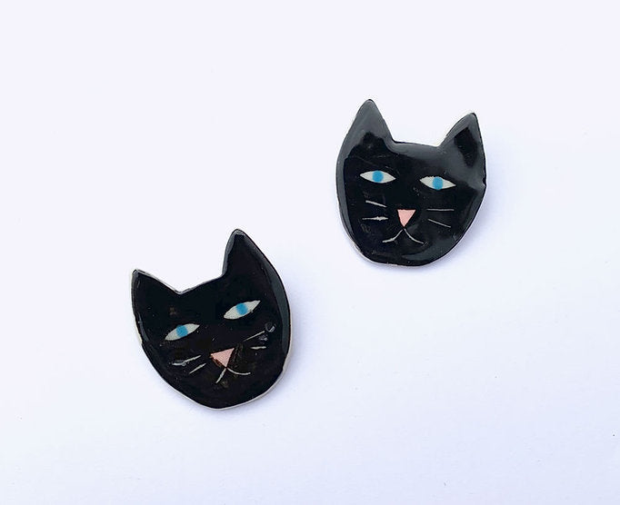 Togetherness Ceramic Lucky Cat Brooch