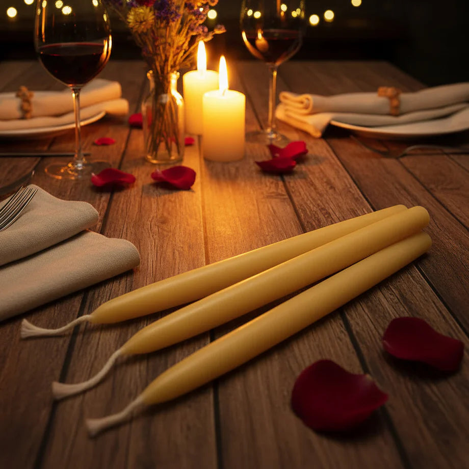 Beeswax 6hr Taper candle - 25cm