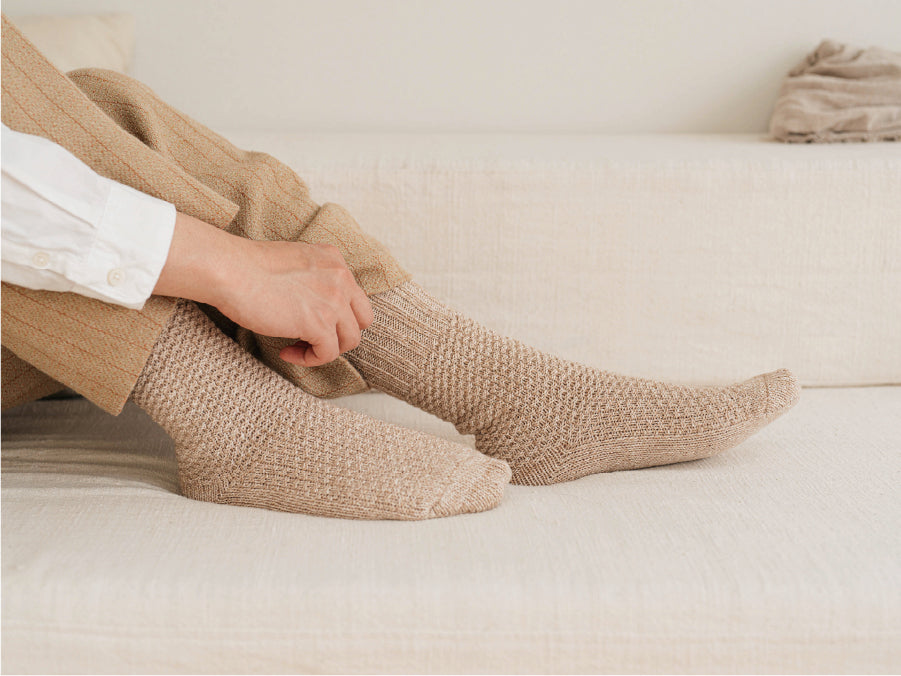 Nishiguchi Kutsushita Boston Wool Cotton Boot Socks - 4 Colours
