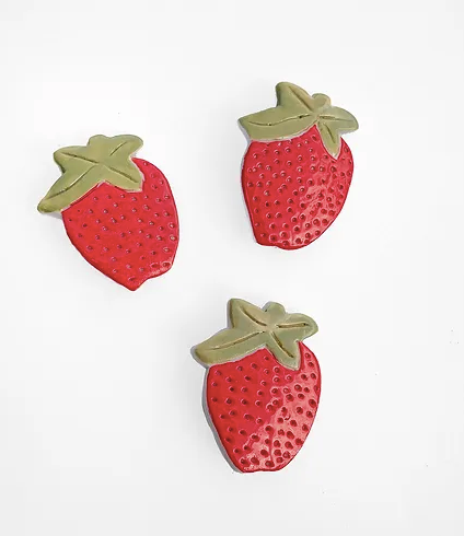 Togetherness Ceramic Brooch Strawberry