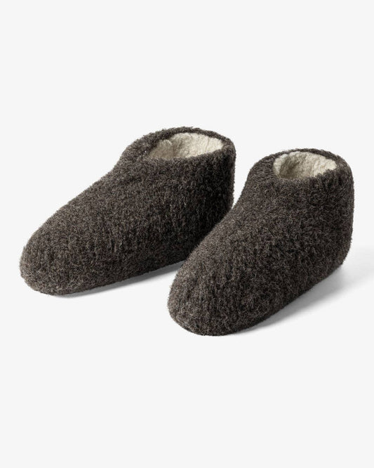 The Cozy Sheep Wool Slippers - Dark Brown