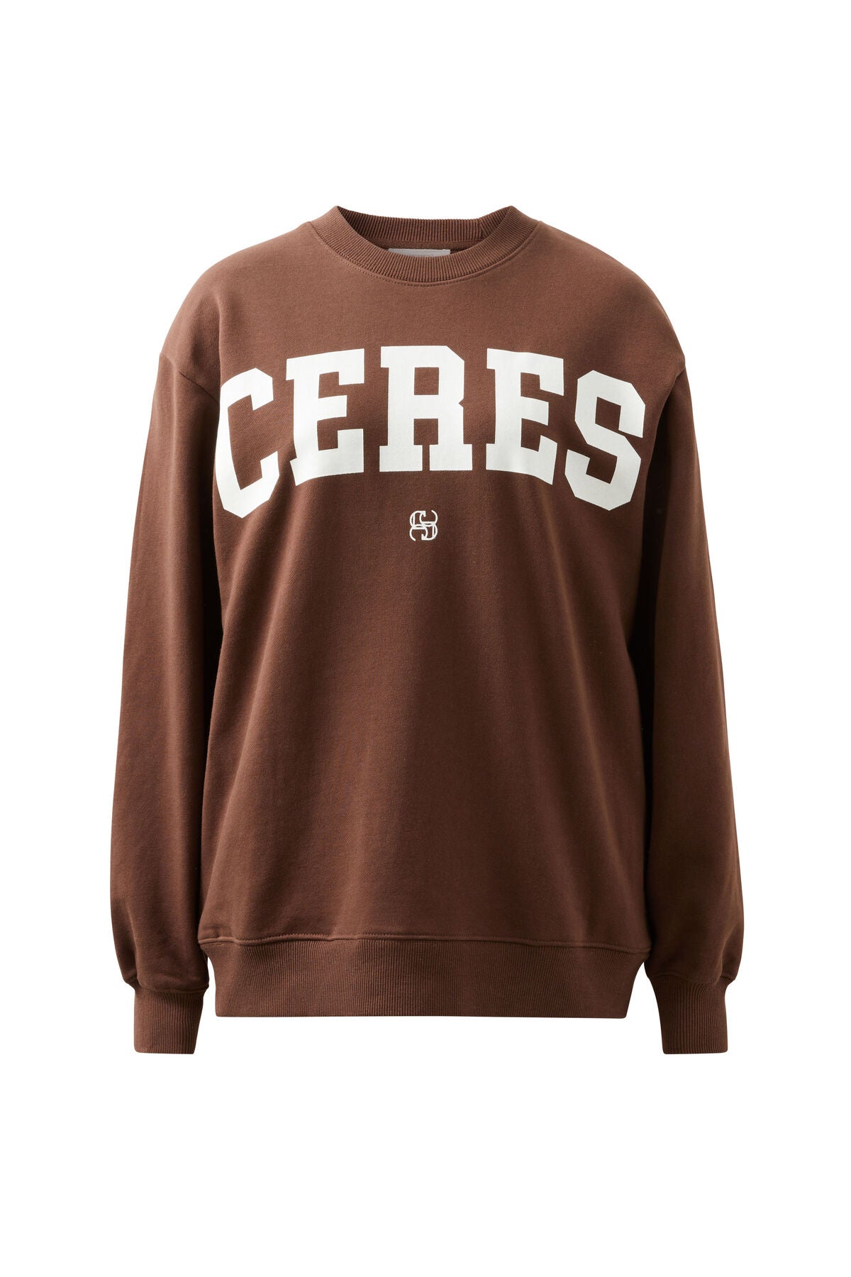 Ceres Life Isla Slouchy Crew - Chocolate