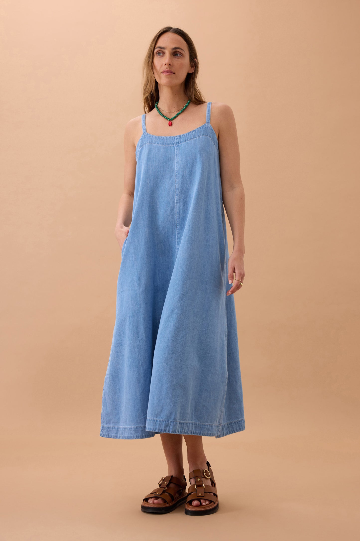 Ceres Life Remy strappy midi dress
