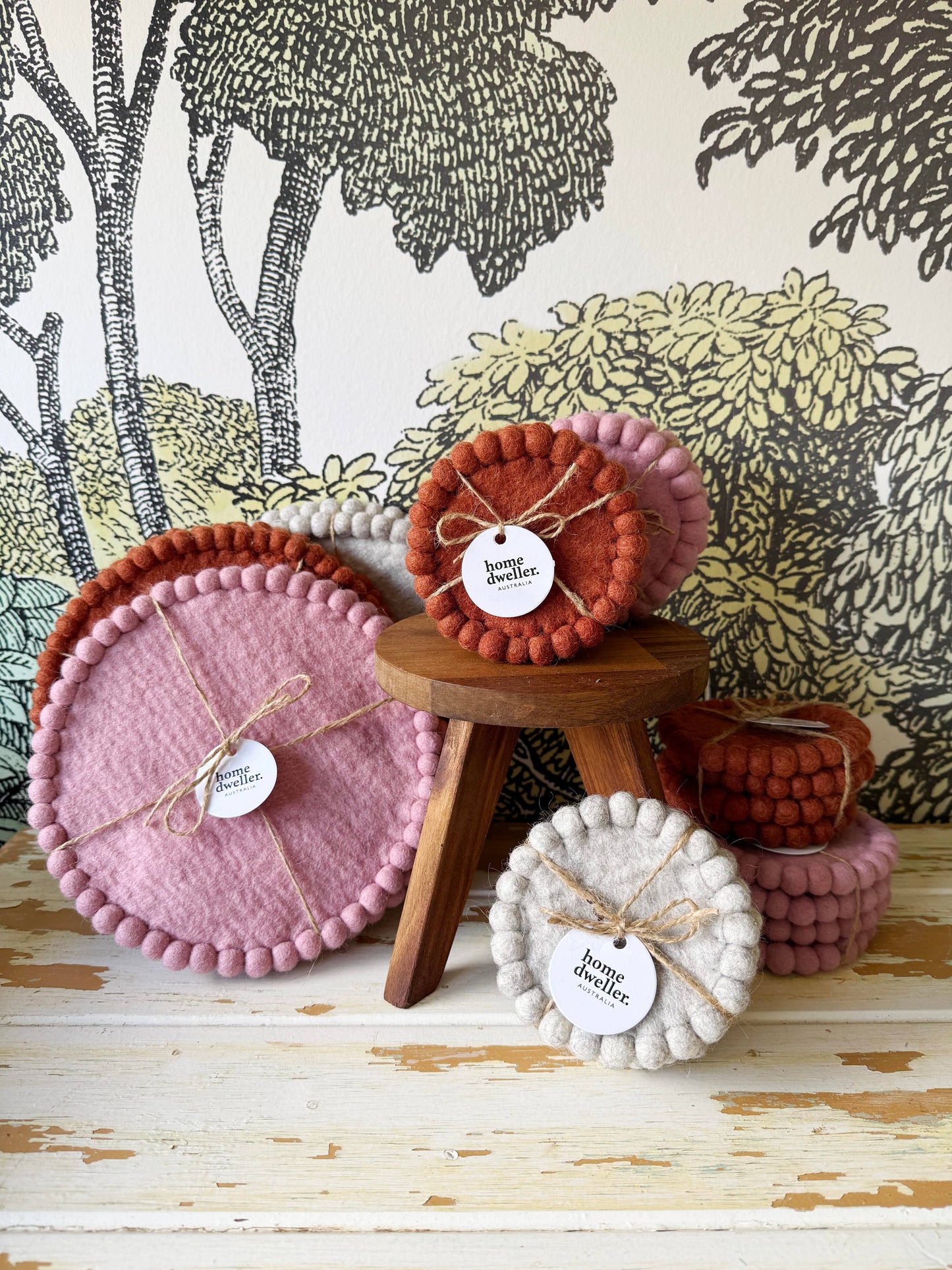 Felt Trivet Set - Spiced Cocoa