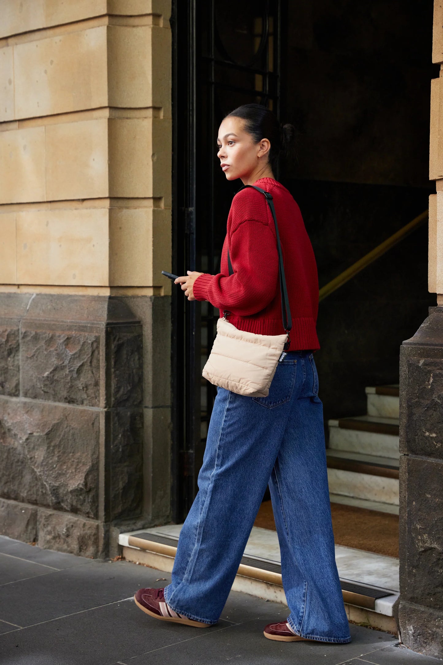 'Stash Base Crossbody' Bag - Sand