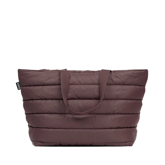 'Take It Base' Puffer Tote - Chocolate