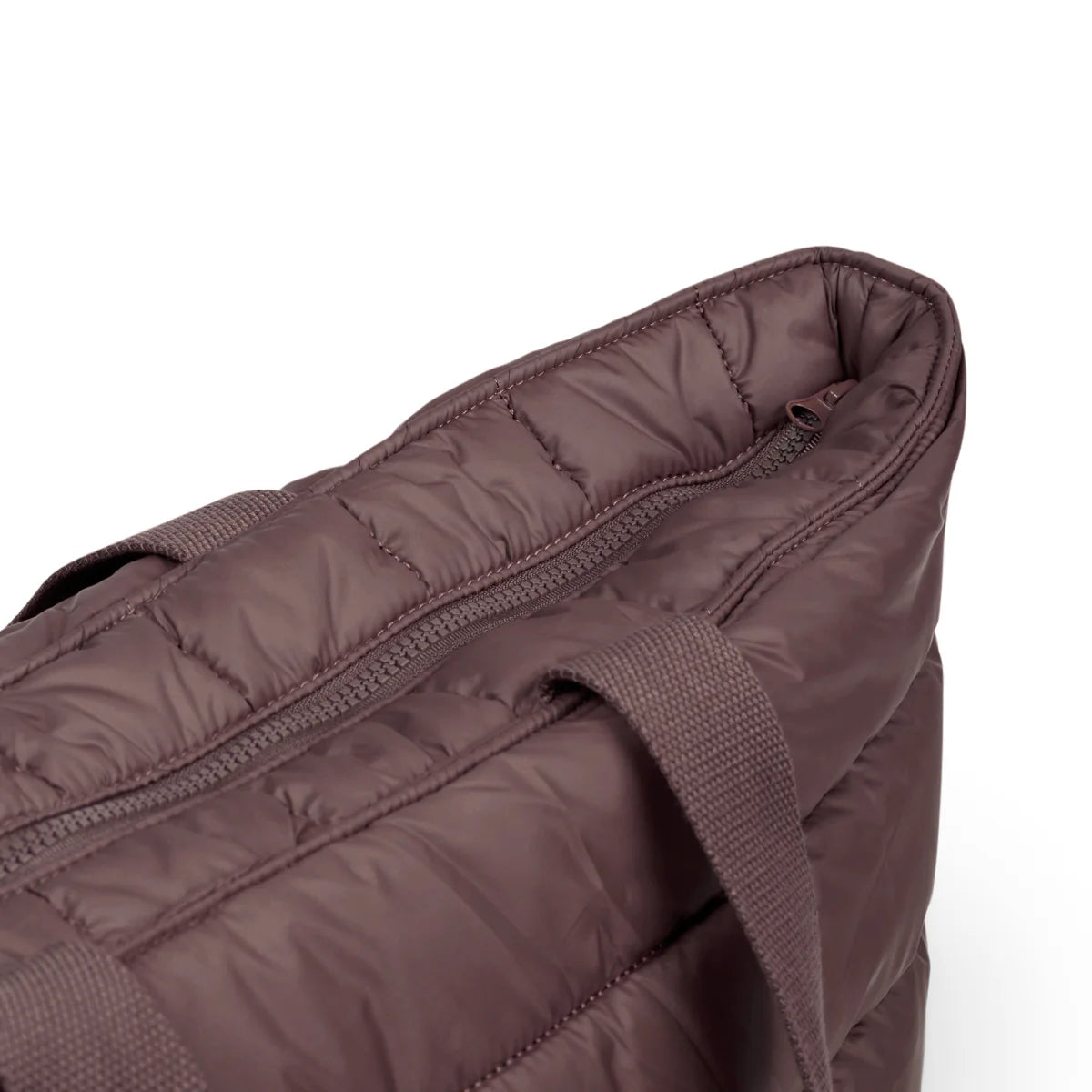 'Take It Base' Puffer Tote - Chocolate