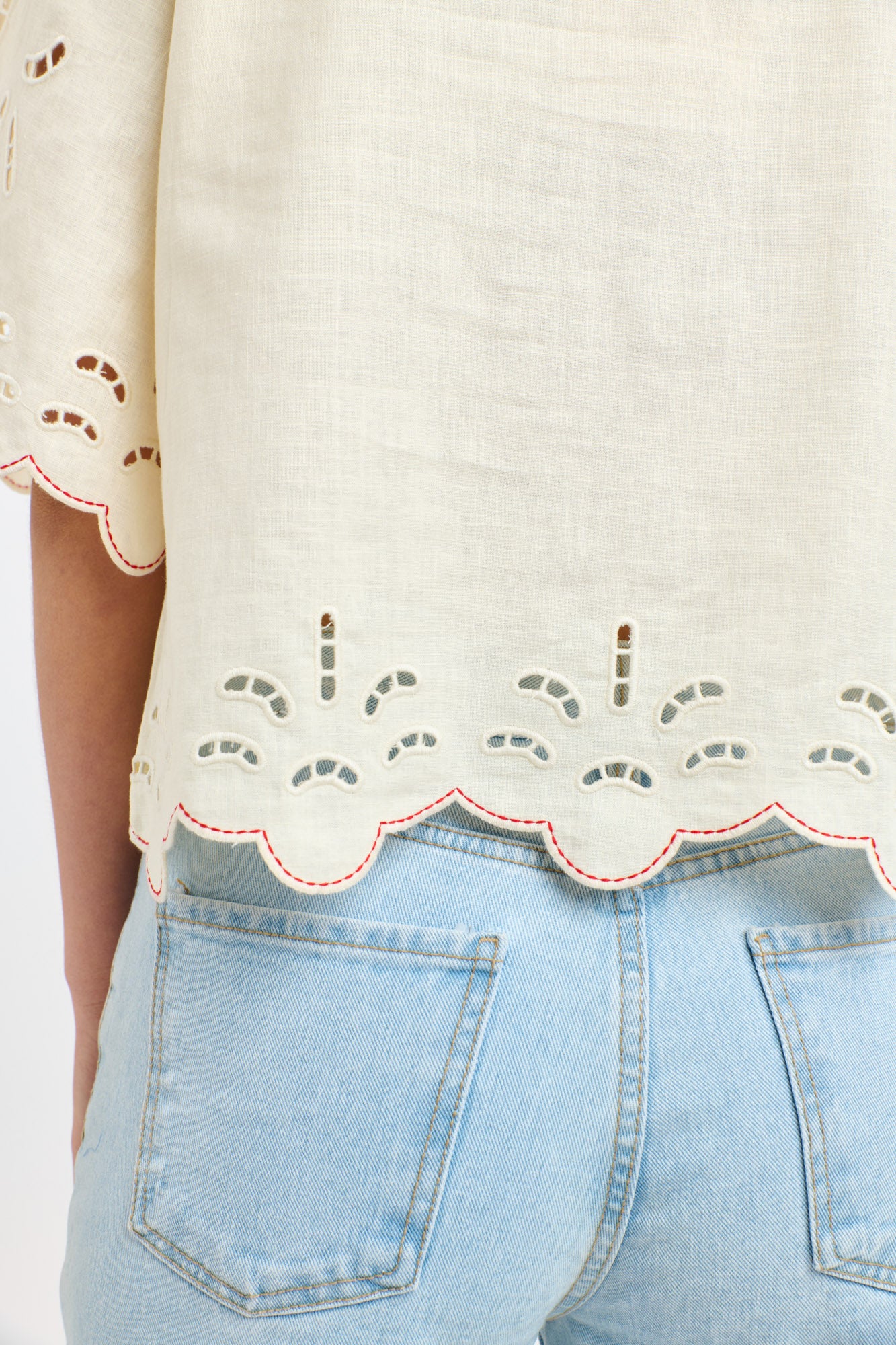 365 Days Annie Embroidered Top - Antique Cream