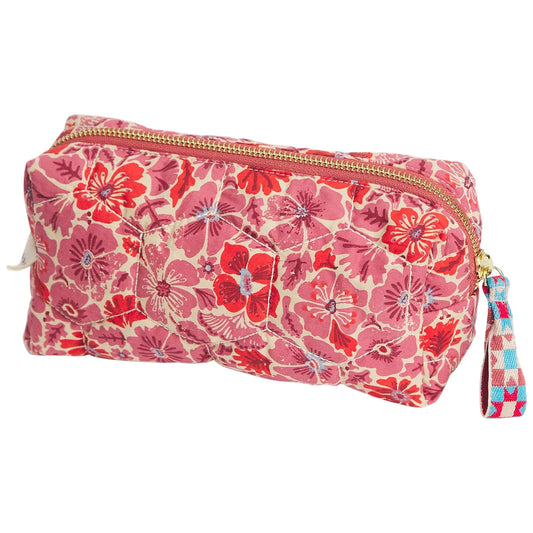 Sage and Clare Magnolia Travel Pouch - Poppy