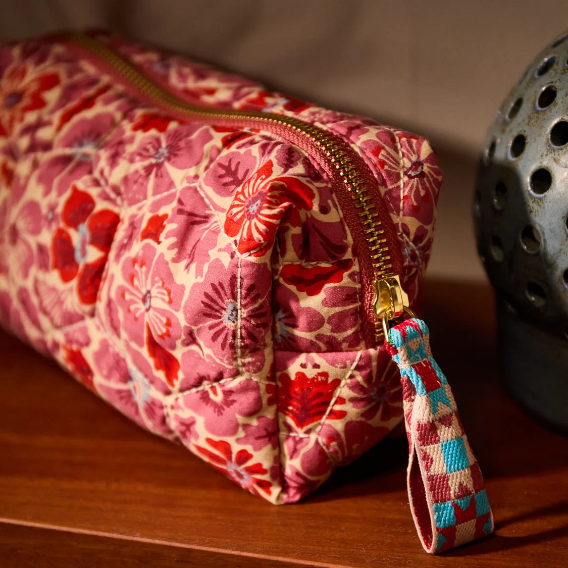 Sage and Clare Magnolia Travel Pouch - Poppy