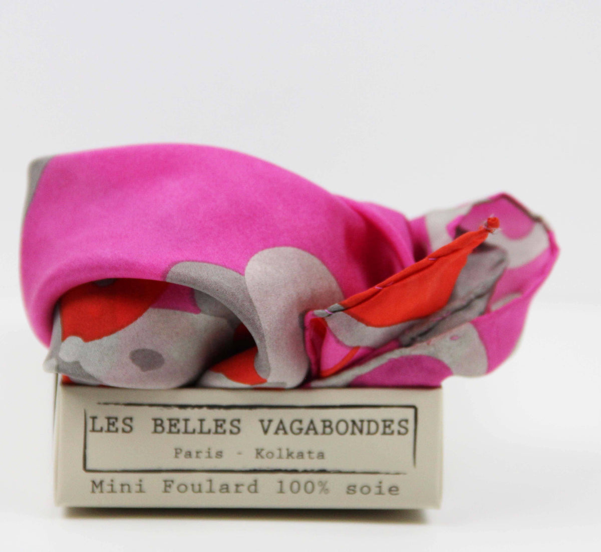 Square SIlk Scarf - Sakura Fuchsia