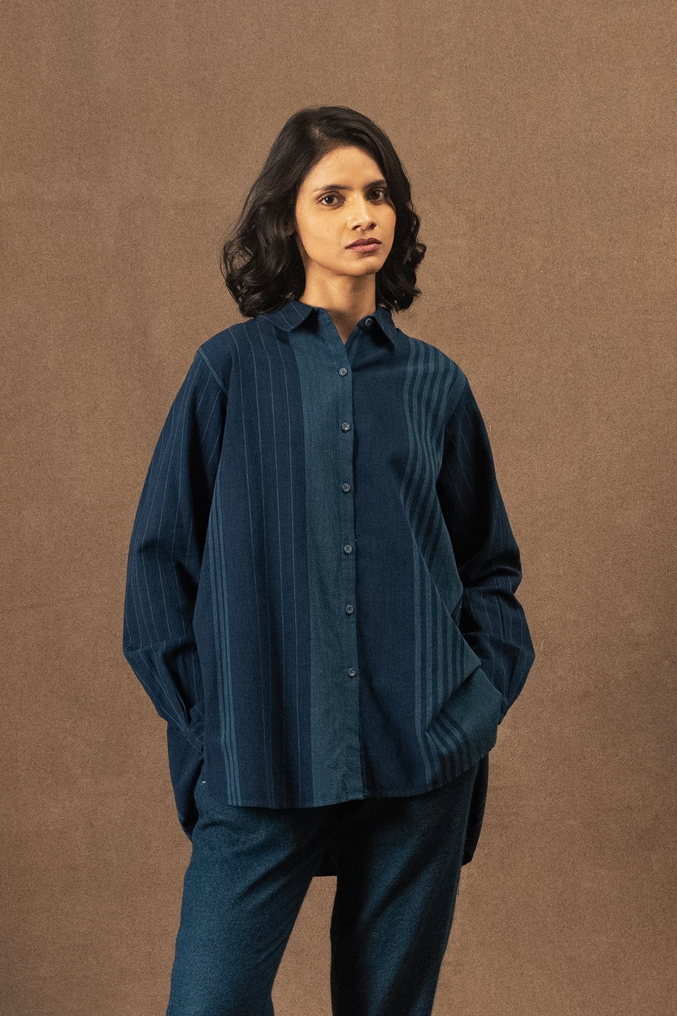 DVE Deveshi Shirt - Indigo Stripe
