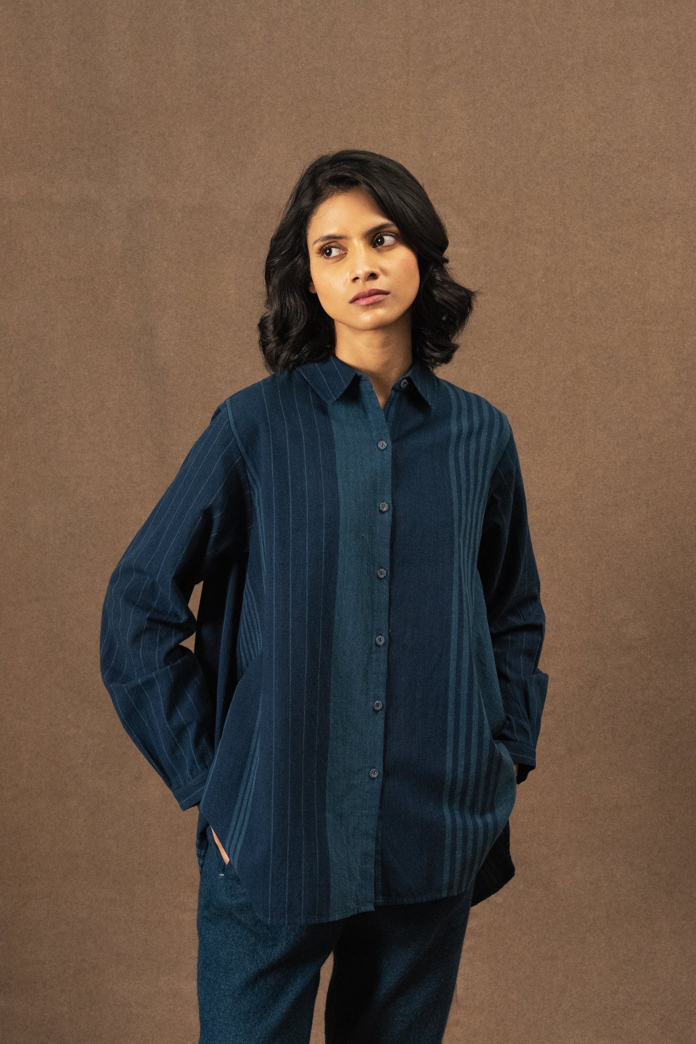 DVE Deveshi Shirt - Indigo Stripe