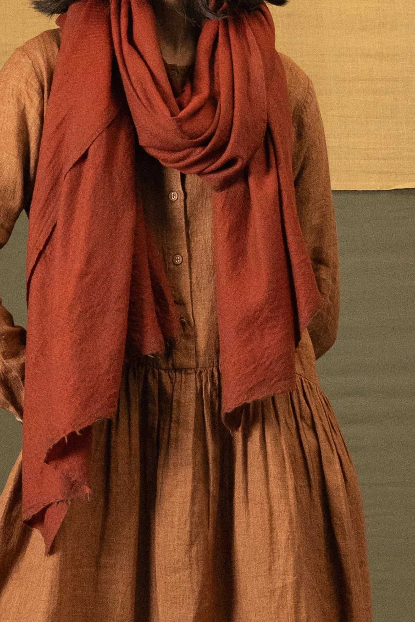 DVE Wool Scarf - Rust