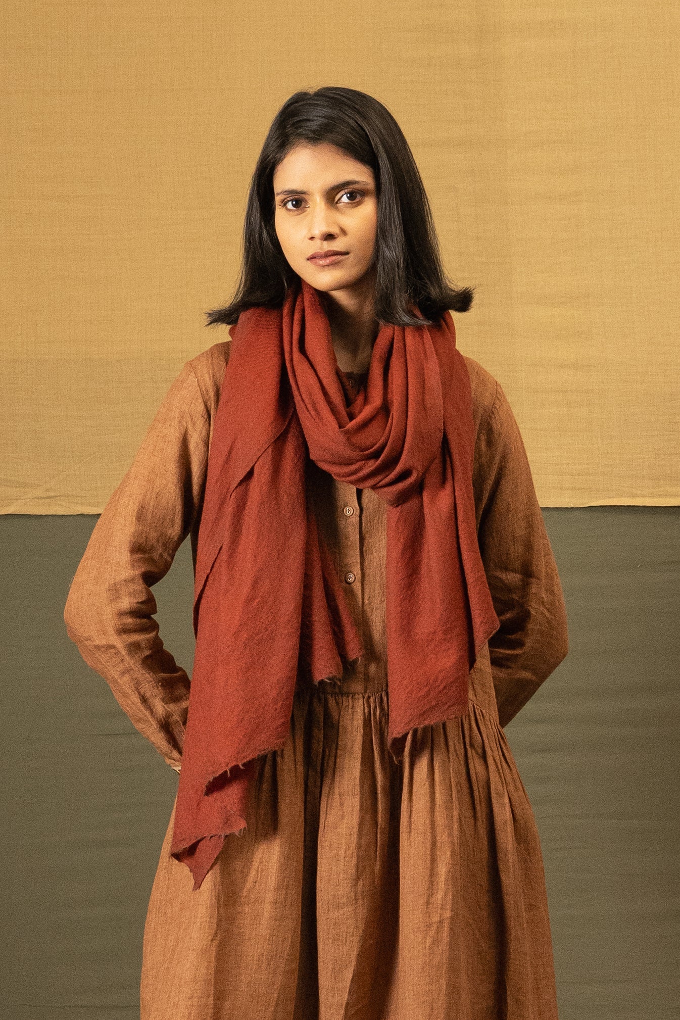 DVE Wool Scarf - Rust