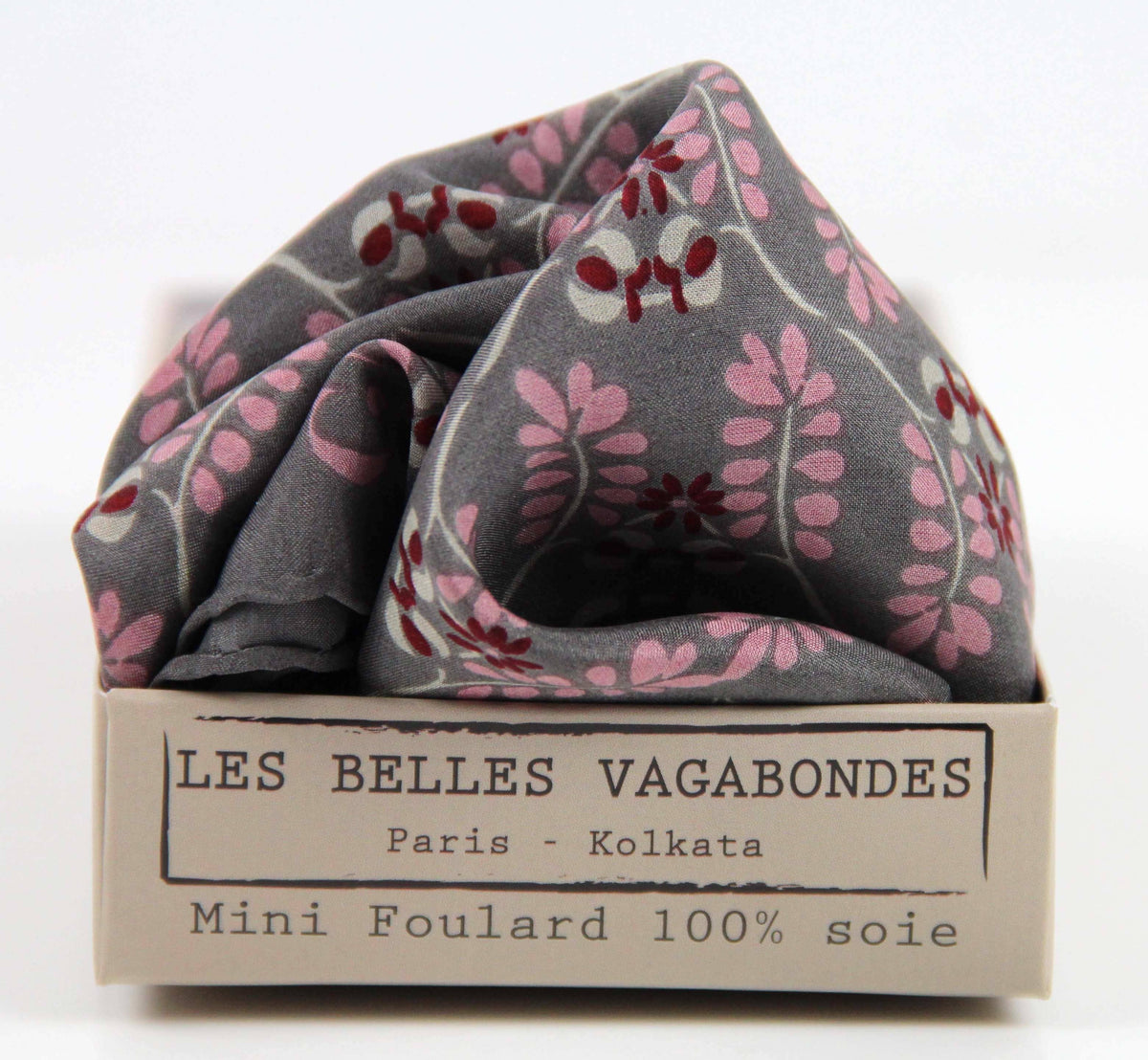 Square Silk Scarf - Albertine Brown