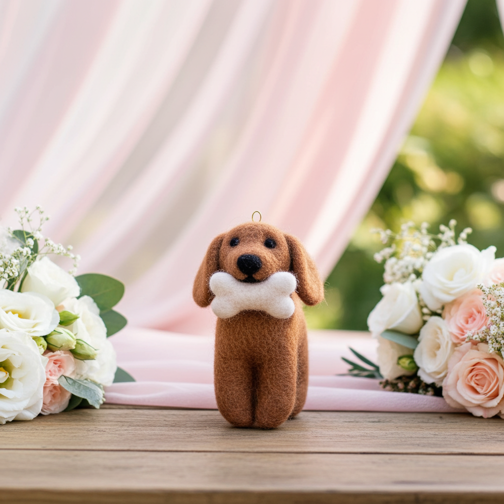 Handmade Felt Labrador Ornament