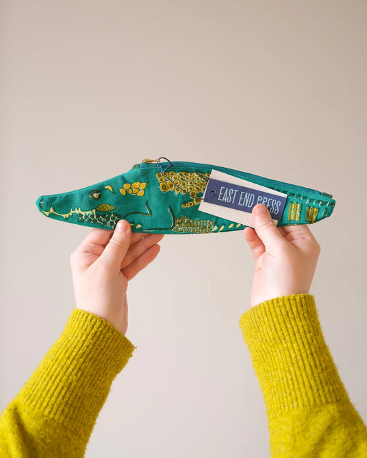 East End Press Alligator Fabric Pouch