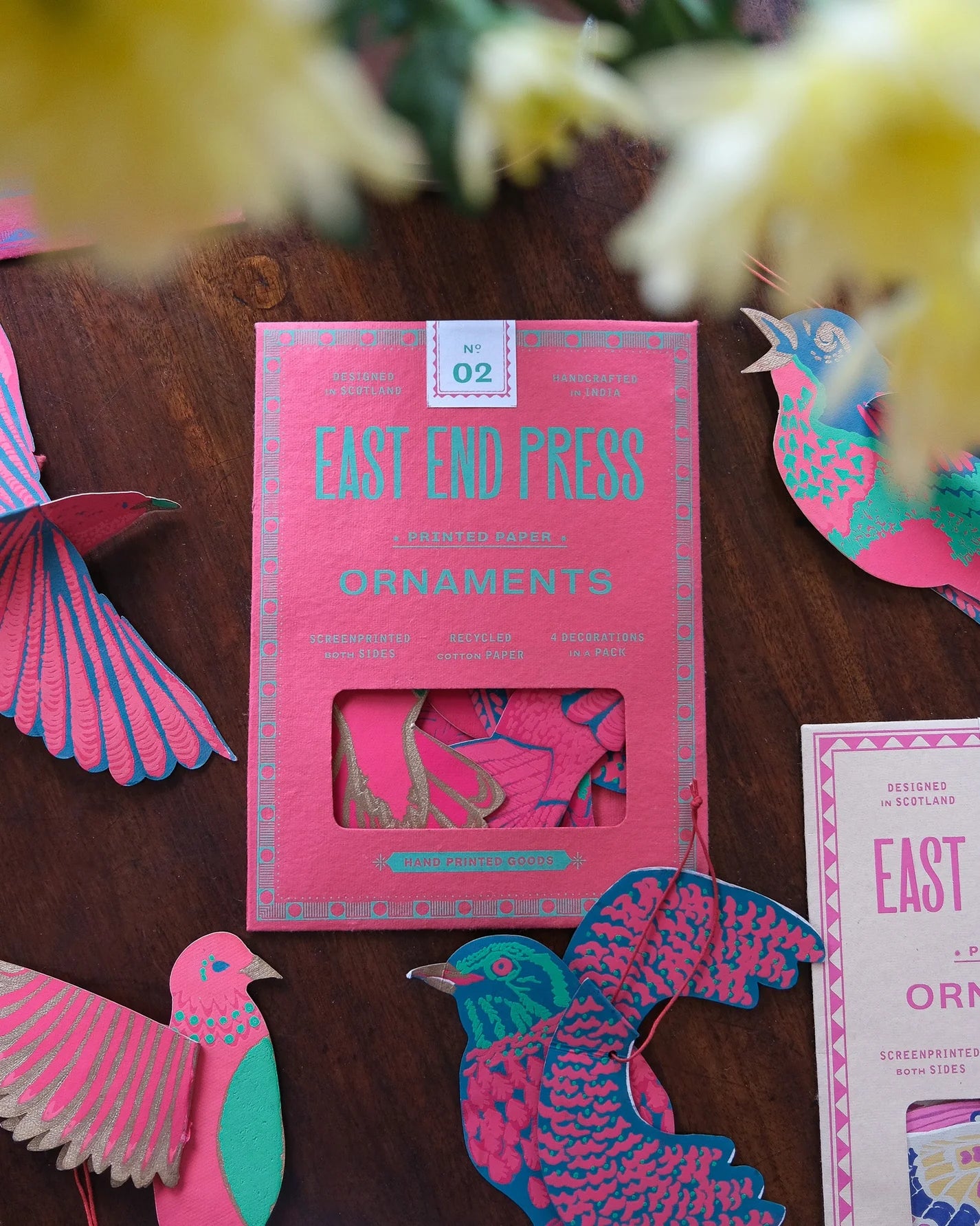 East End Press Party Birds Paper Ornament