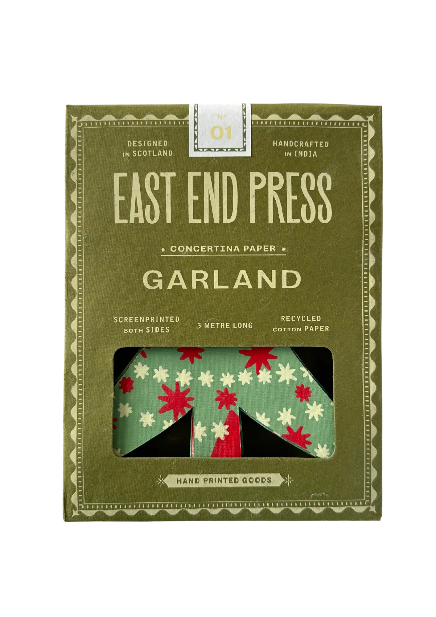 East End Press Christmas Trees Concertina Garland