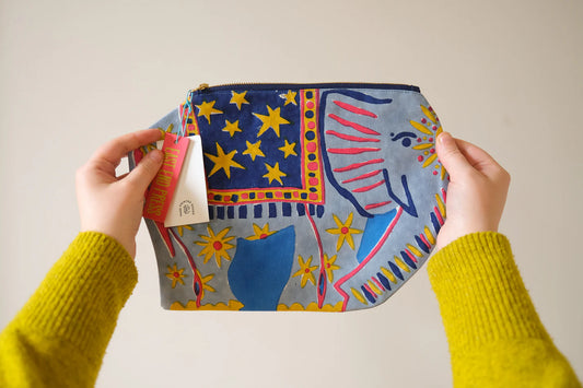 East End Press Elephant Fabric Pouch