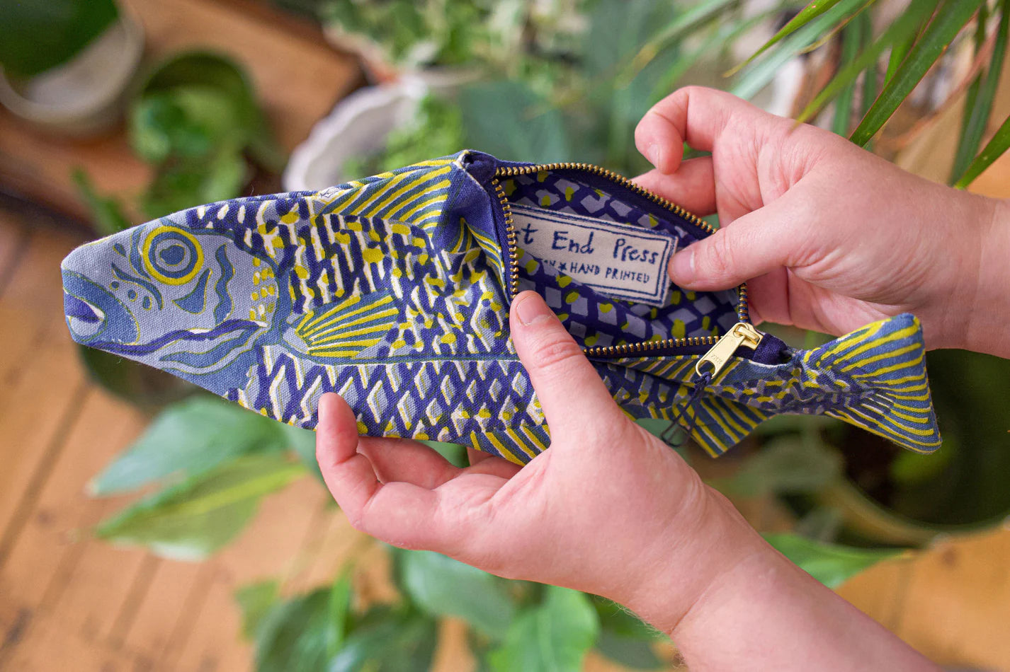 East End Press Fish Fabric Pouch