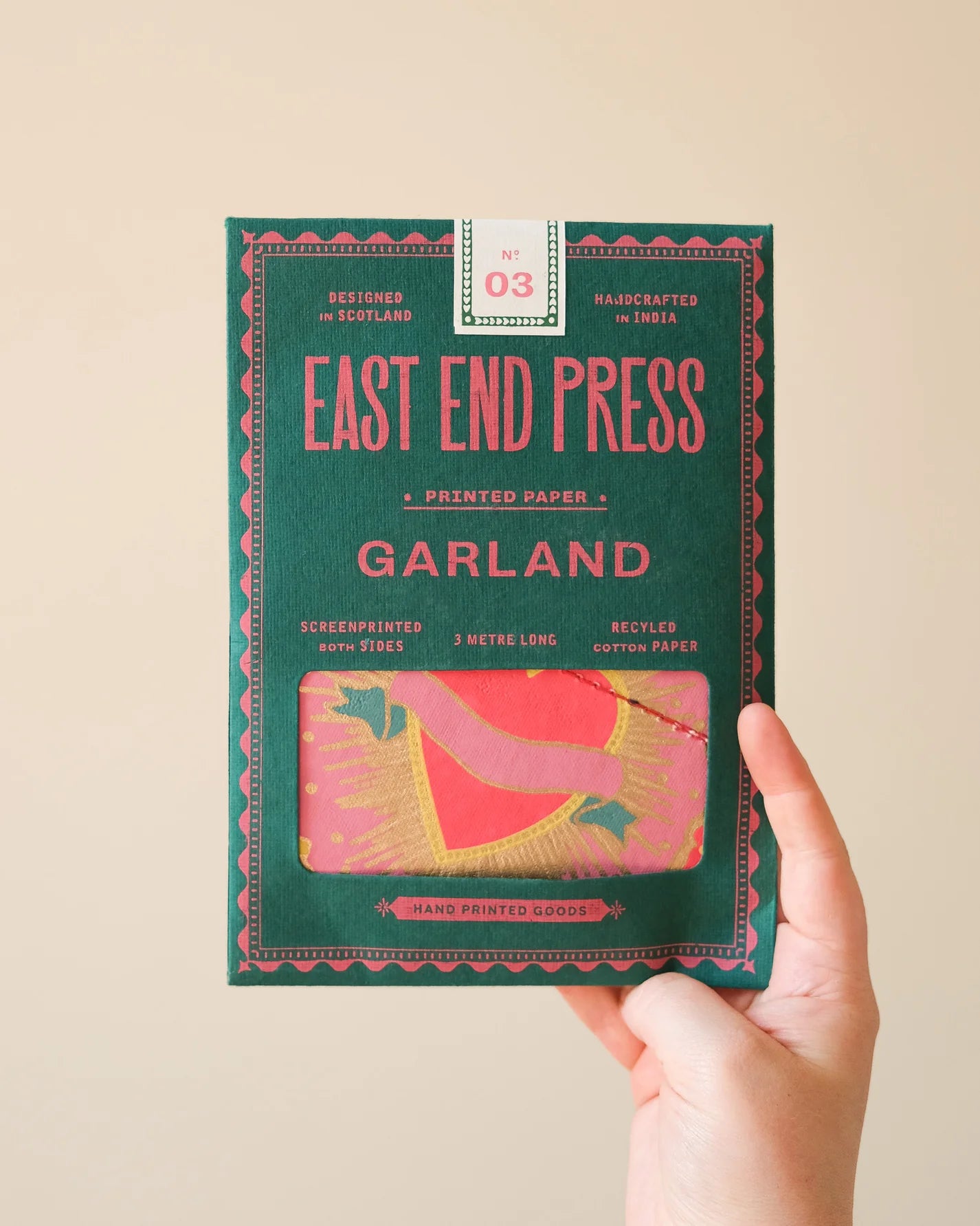 East End Press Hearts Garland