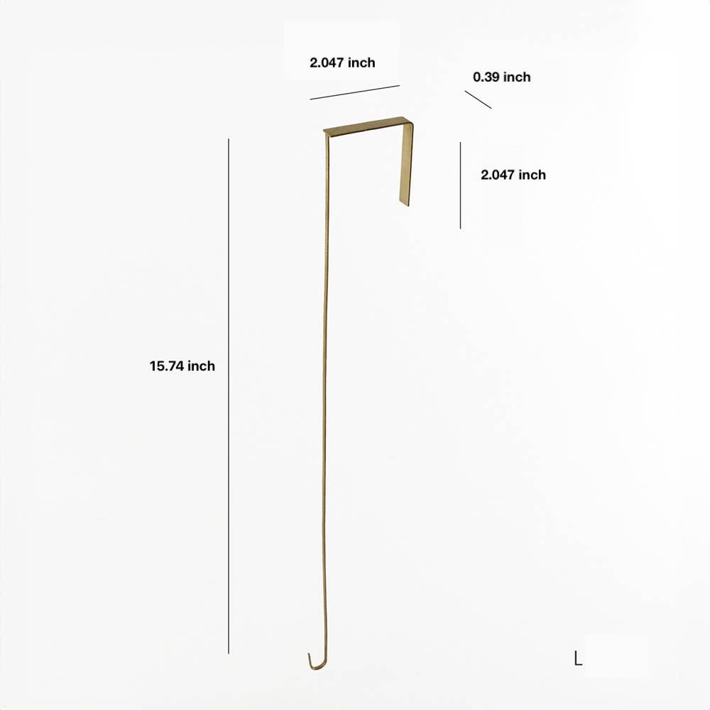 Brass Door Hook – No-Drill Hanger