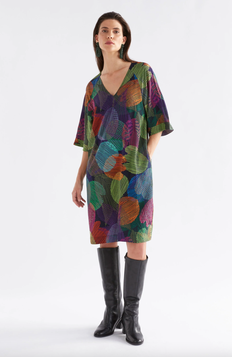 Elk Foljer Dress - Ombra Print