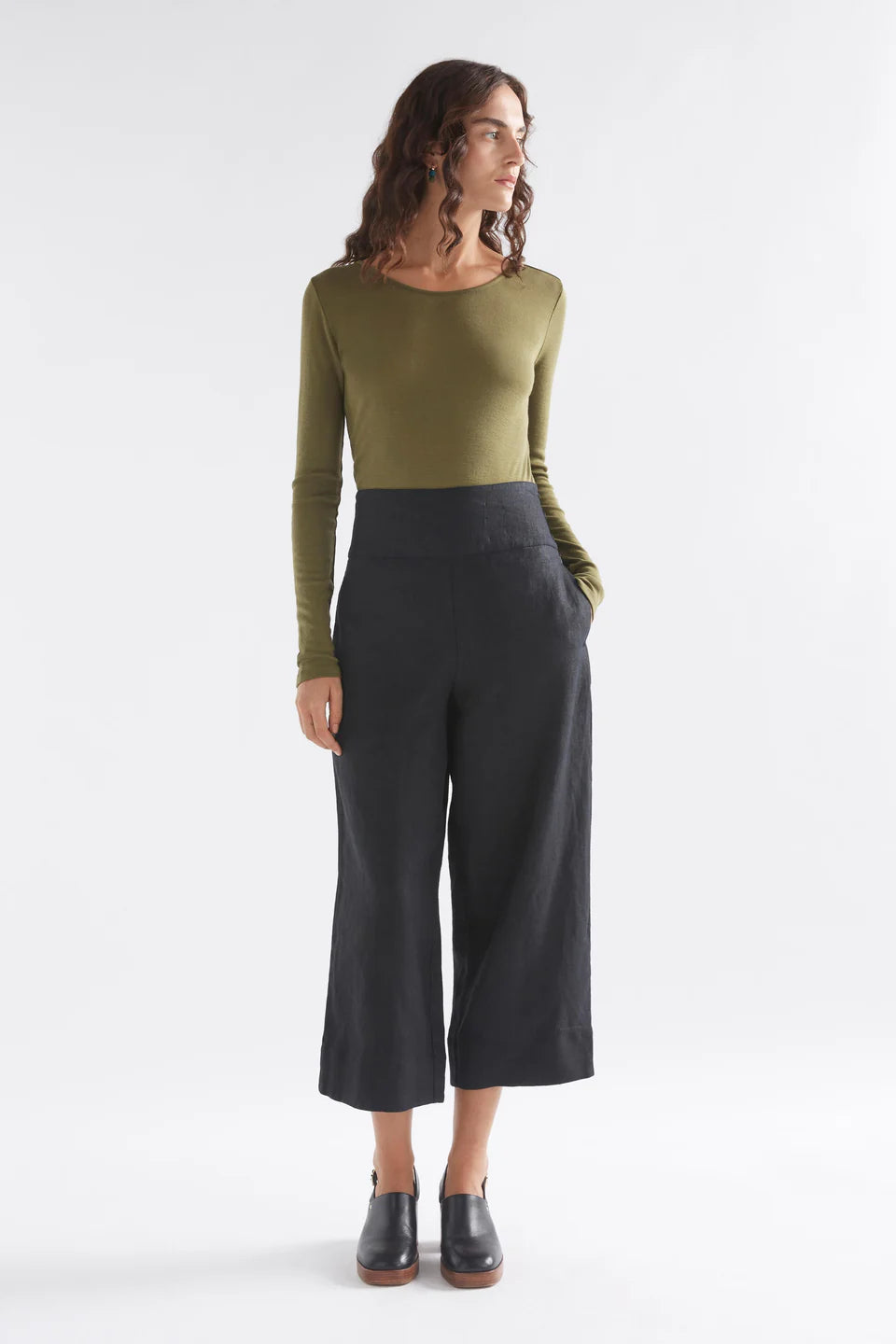 Elk Merino Wool Skin Top - Olive