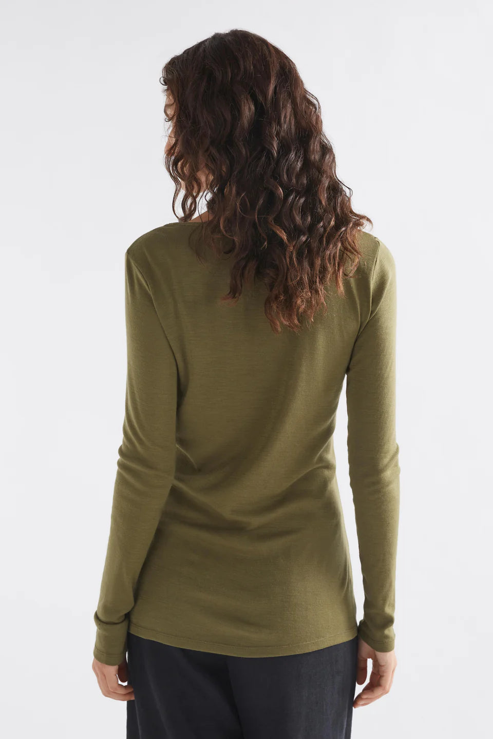 Elk Merino Wool Skin Top - Olive