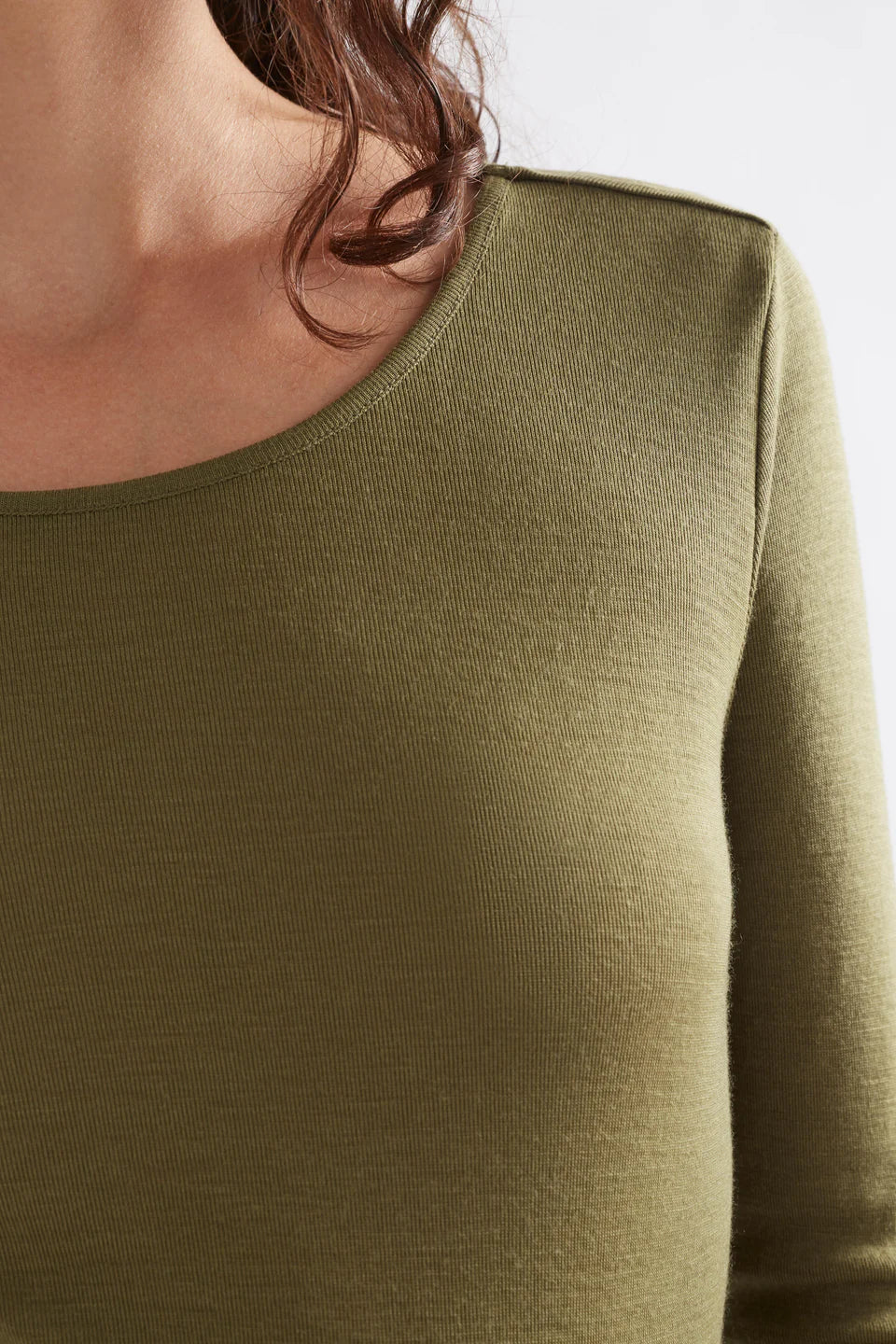 Elk Merino Wool Skin Top - Olive