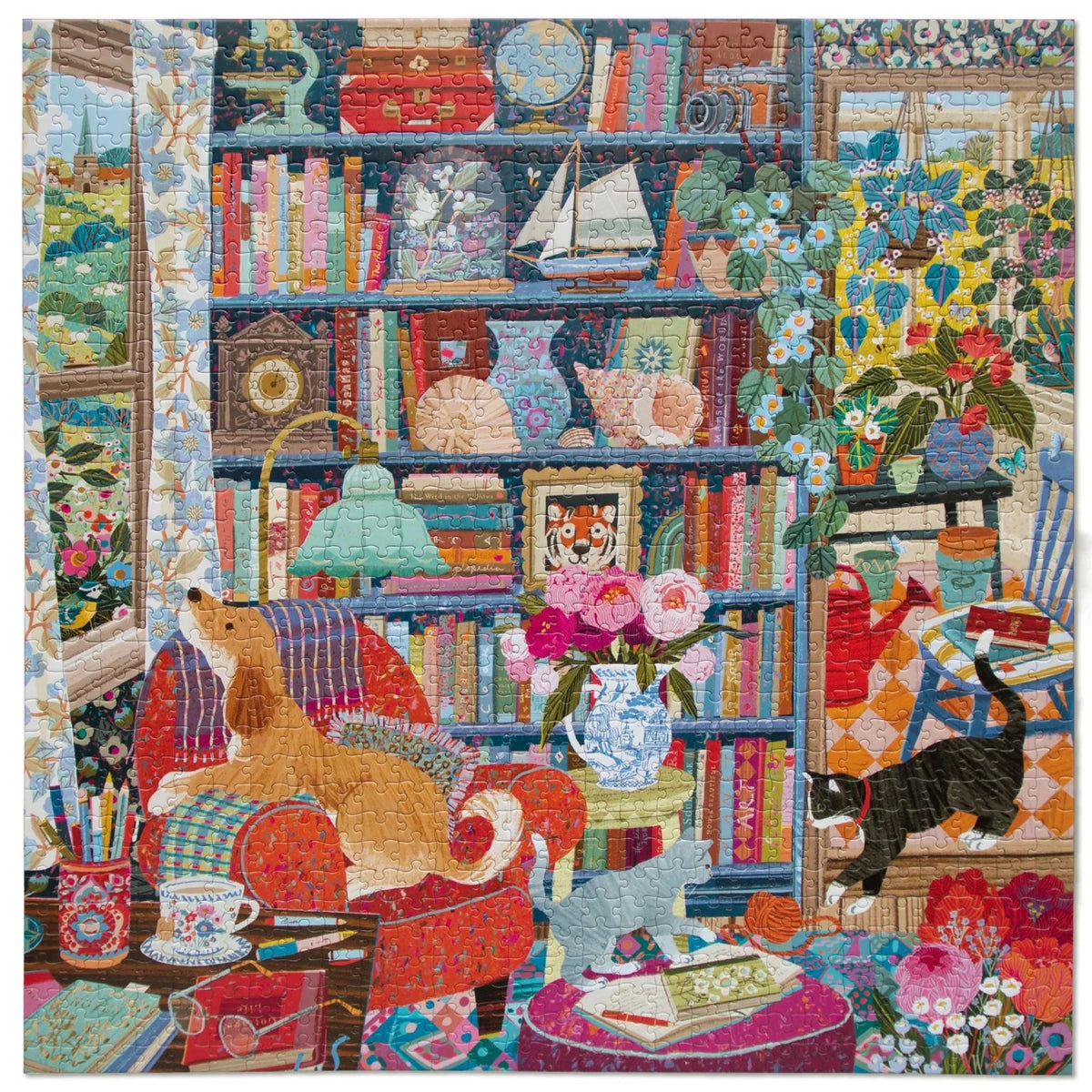 English Cottage Library - 1000 piece puzzle