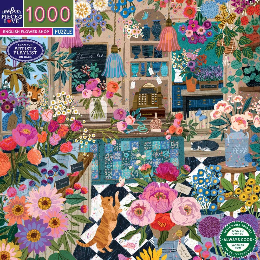 English Flower Shop- 1000 piece puzzle