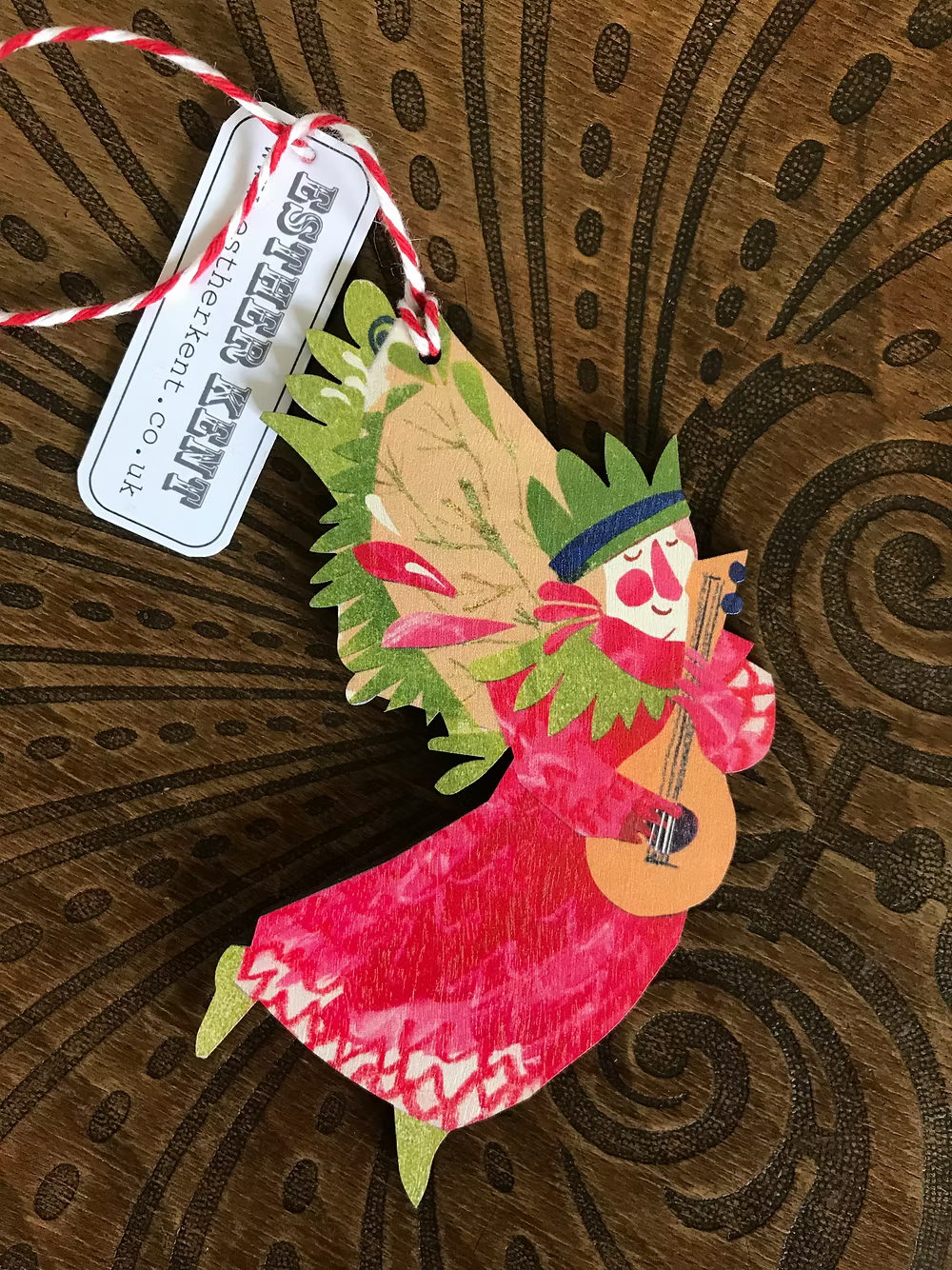 Esther Kent Red Angel Christmas ornament