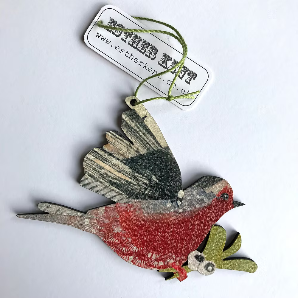 Esther Kent Red Robin Christmas ornament