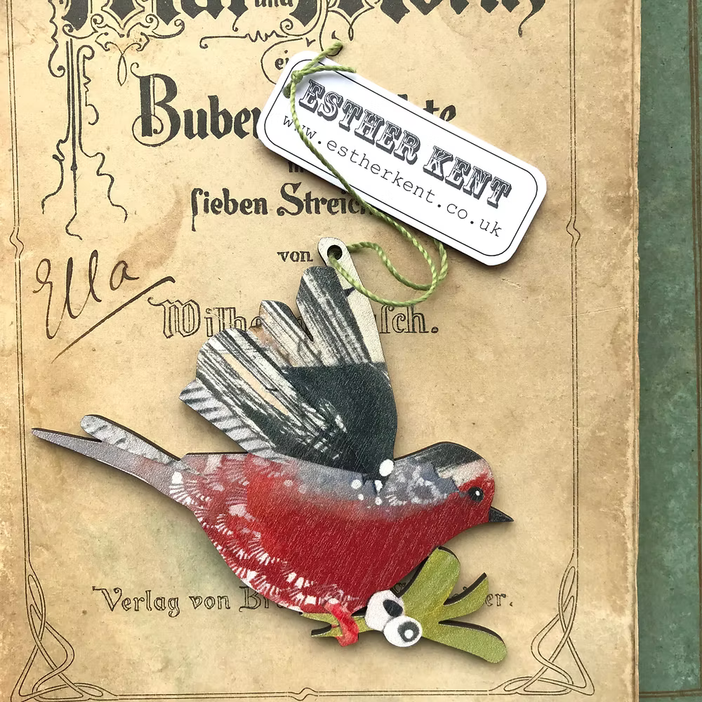 Esther Kent Red Robin Christmas ornament