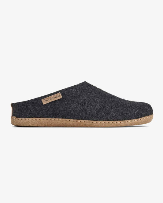 The Cozy Sheep Felted Slippers - Dark Grey