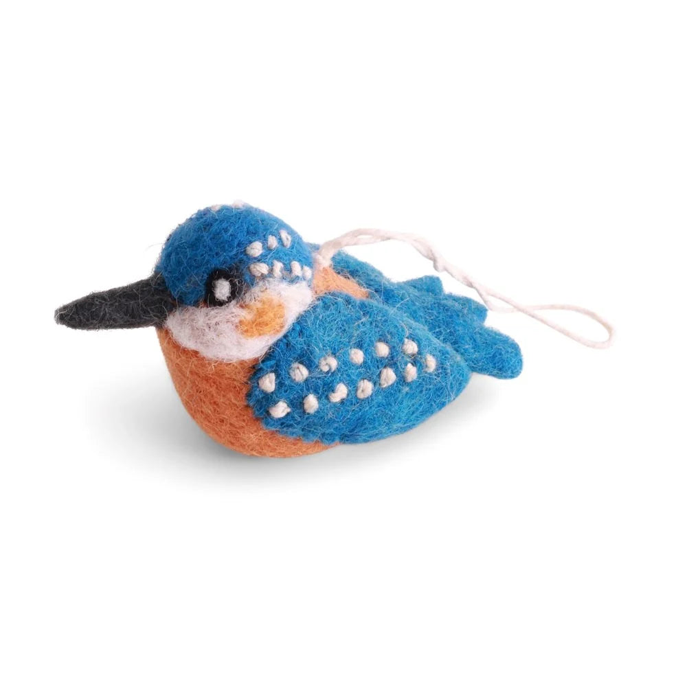 Gry & Sif Felted Kingfisher Ornament