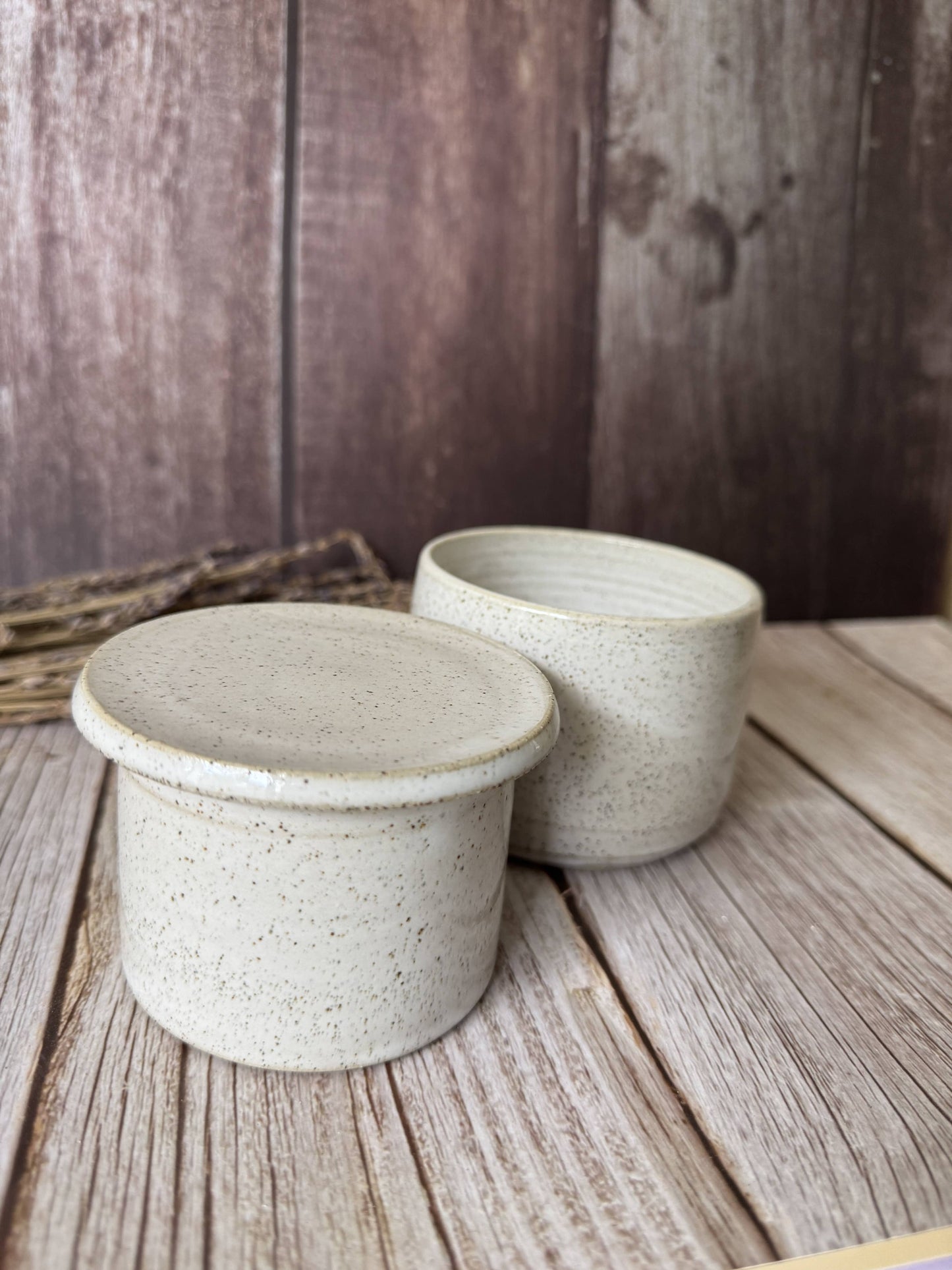 Wolf and Clay Ceramic Butter Bell
