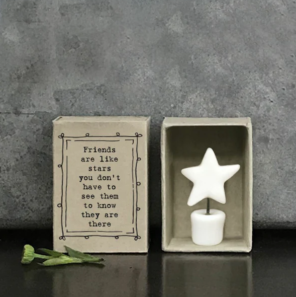 East of India Matchbox Memento - Friends are like stars