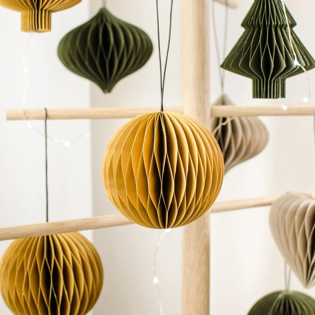 Paper Ornament - Golden Sand Sphere